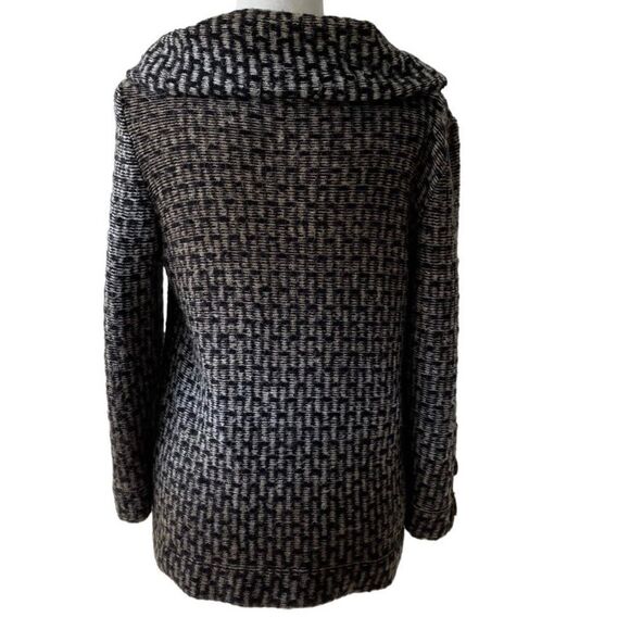 AVA Sweater Mohair Blend Chunky Large Collar Cardigan SZ S - Picture 2 of 15